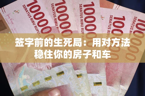 武汉签字前的生死局：用对方法稳住你的房子和车