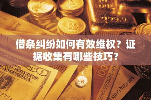 武汉借条纠纷如何有效维权？证据收集有哪些技巧？