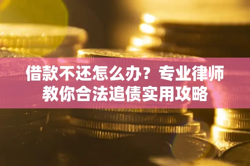 武汉借款不还怎么办？专业律师教你合法追债实用攻略